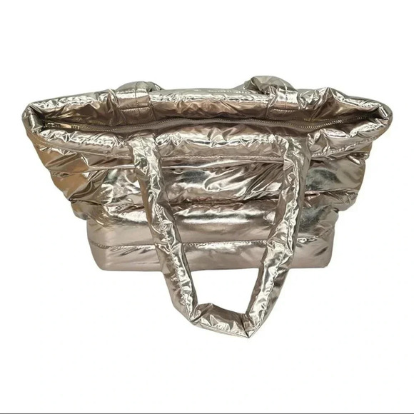 5 Piece Gold Quilted Puffer Tote Womens Skin Care Set - Elemis Smashbox Borghese - Picture 10 of 15